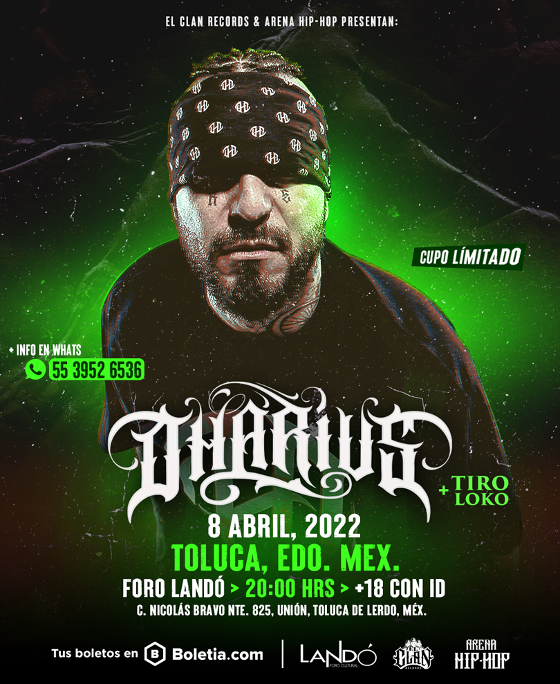 Dharius En Toluca 2022 Boletia