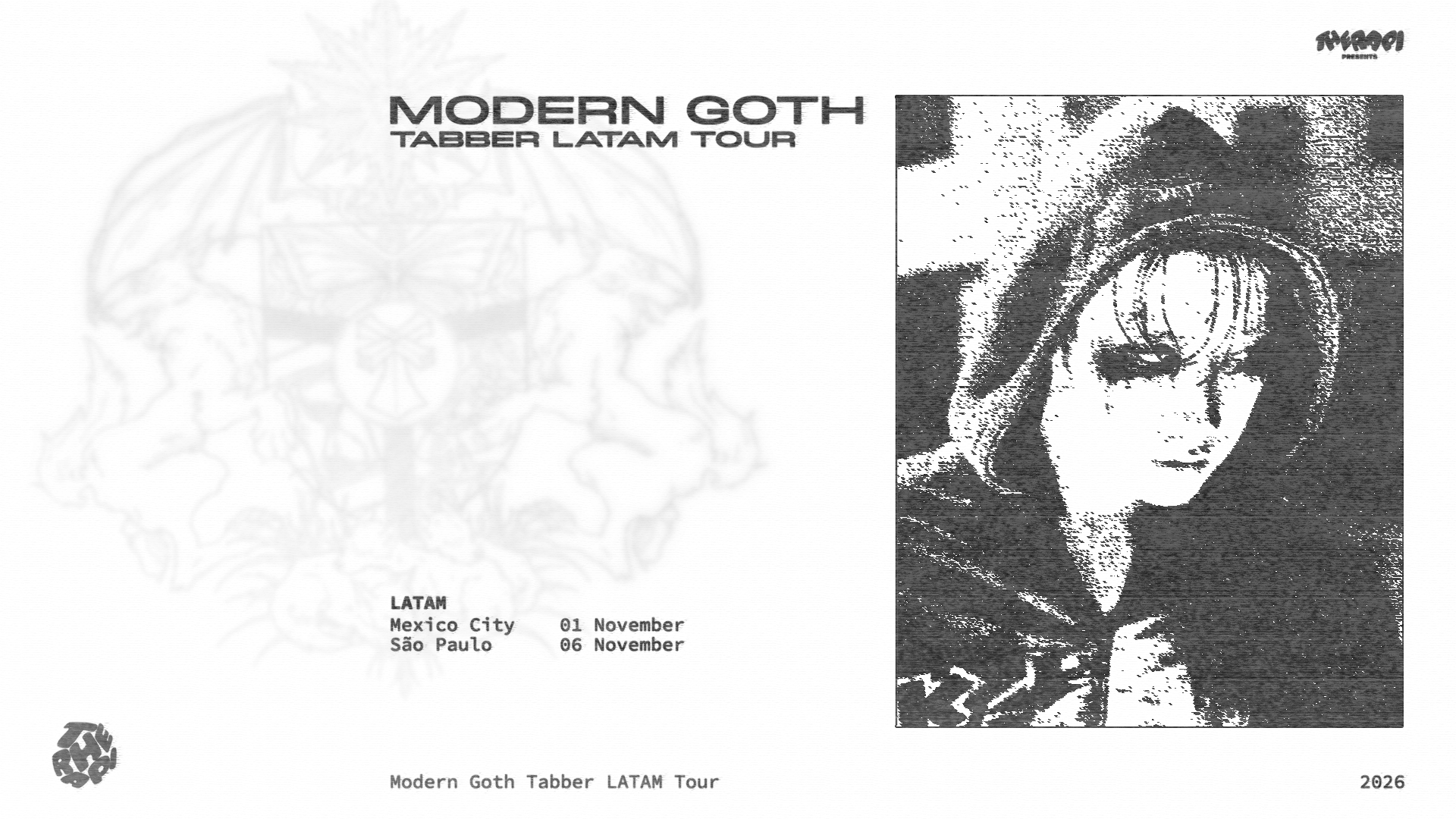 Flyer de Tabber - Modern Goth - Mexico City