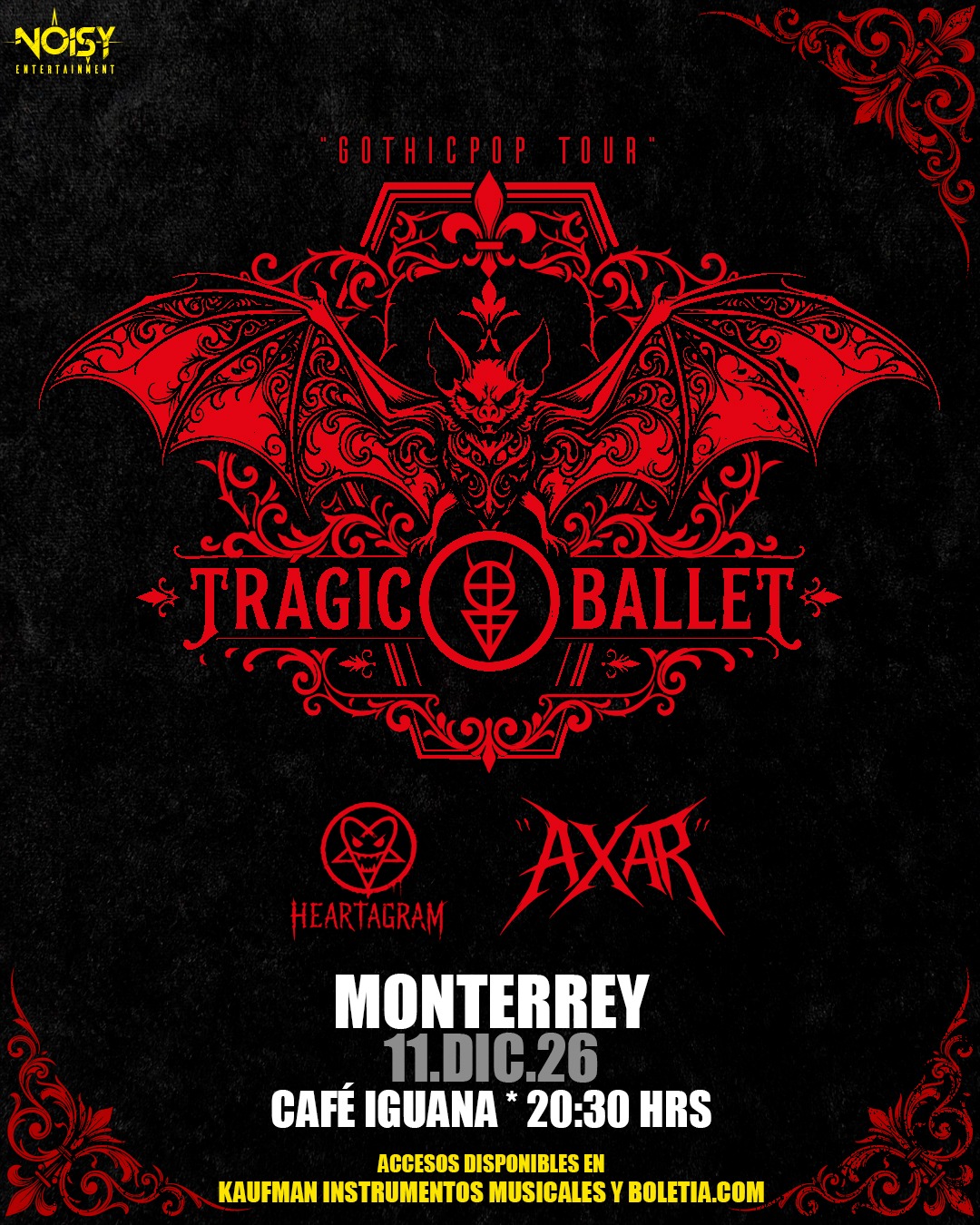 Flyer de Tragico Ballet en Monterrey
