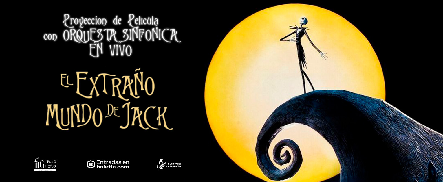 Flyer de El Extraño Mundo de Jack- Orquesta Sinfónica en Vivo