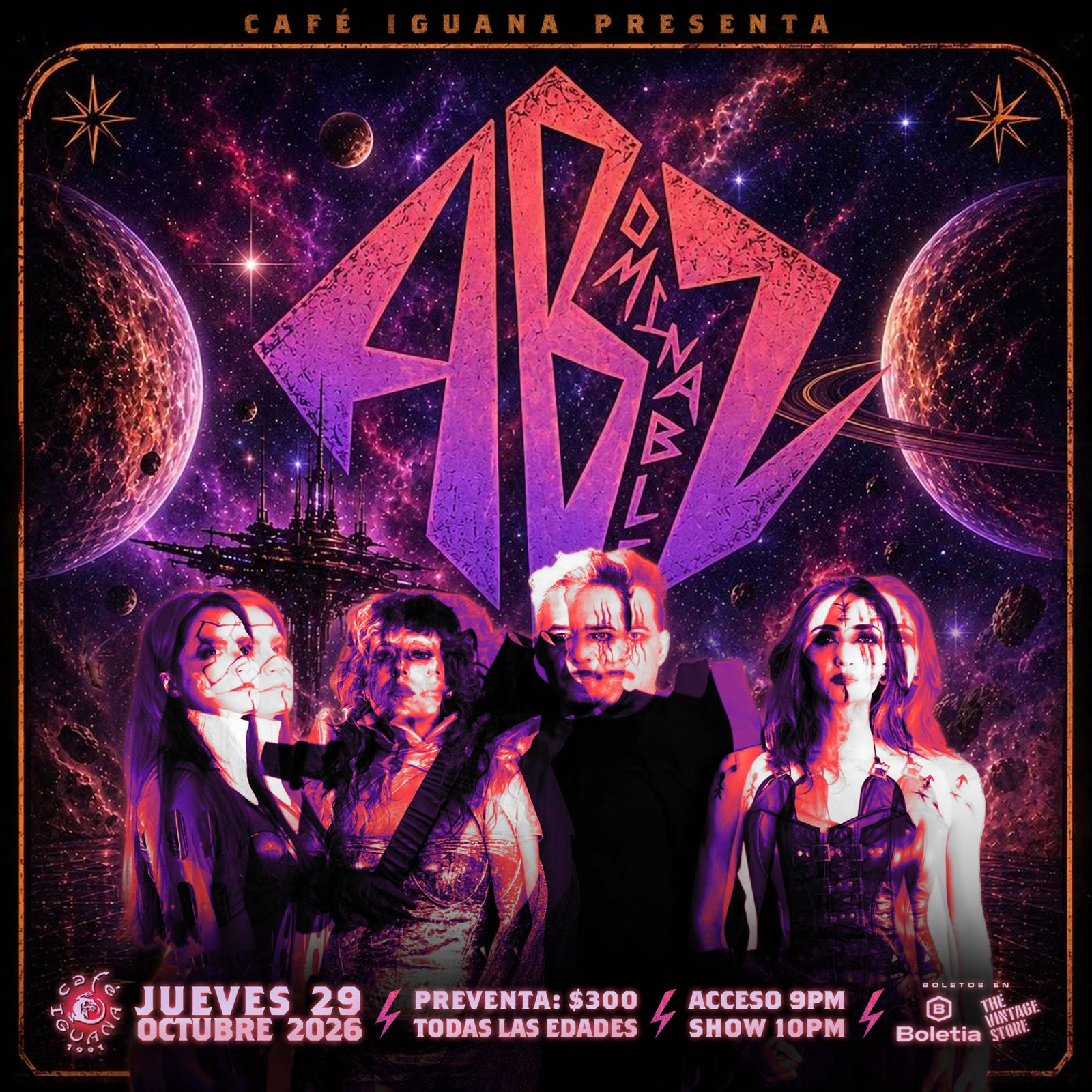Flyer de ABOMINABLEZ en Monterrey