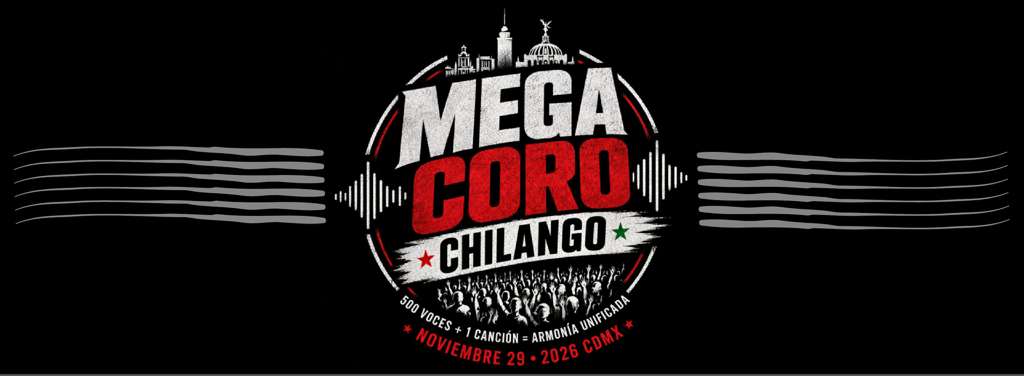 Flyer de MEGA CORO CHILANGO - Espacio Sideral de Jesse & Joy