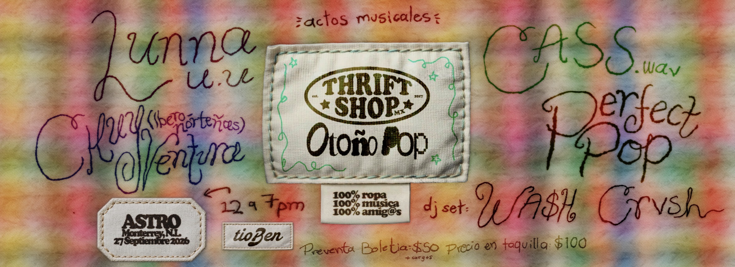 Flyer de Thrift Shop Mx: Otoño Pop