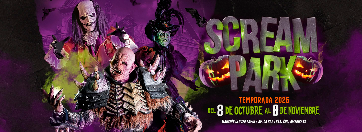 Flyer de Scream Park 2026