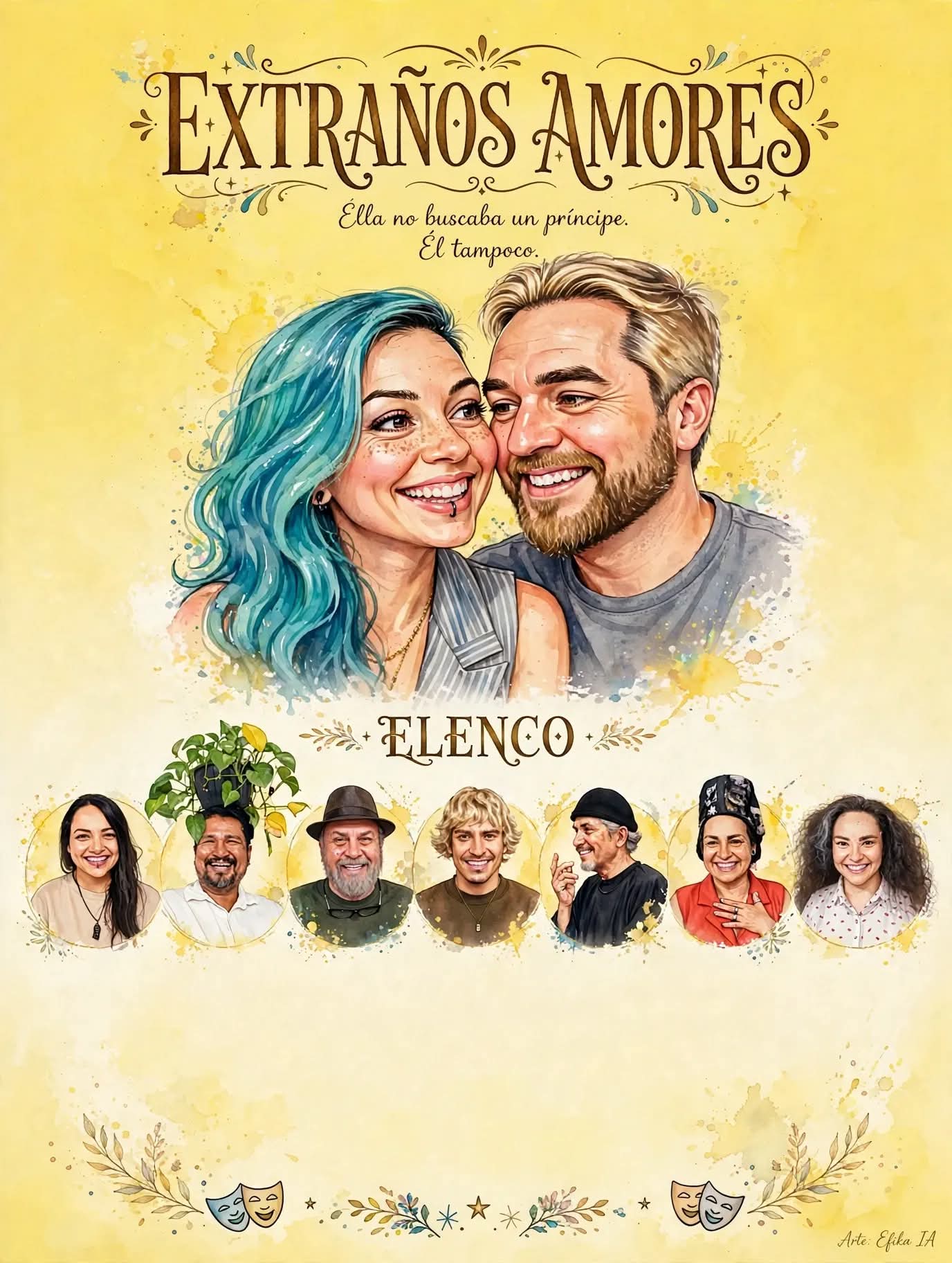 Flyer de Extraños Amores