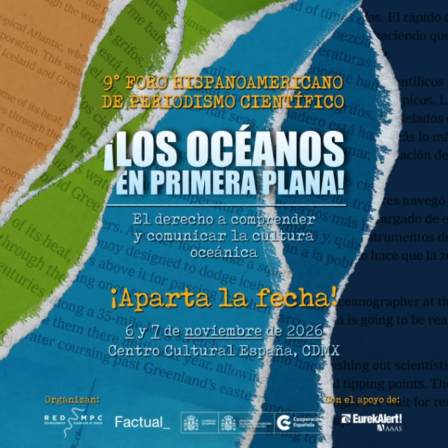 Flyer de 9no Foro Hispanoamericano de Periodismo Científico