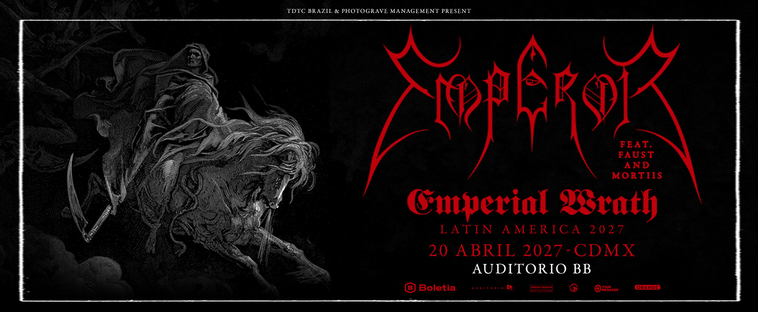 Flyer de EMPEROR feat. Faust and Mortiis en CDMX