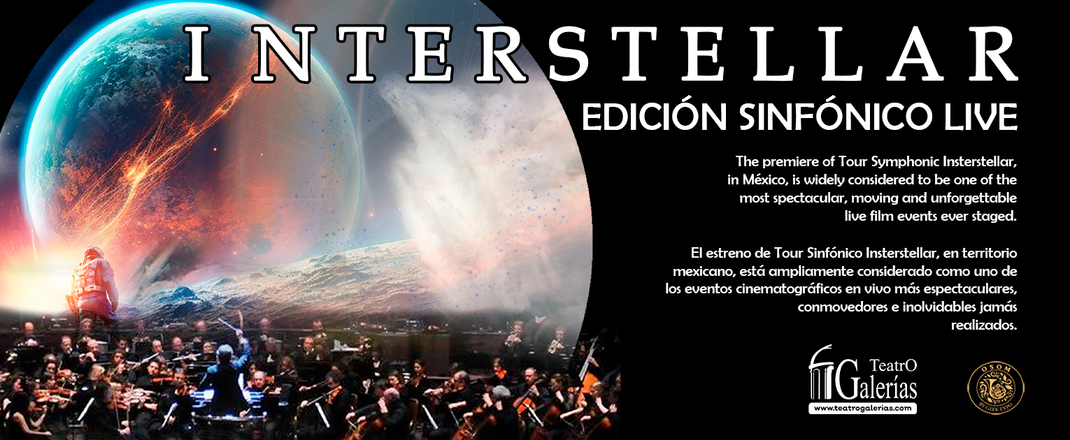 Flyer de Interstellar -  Sinfónico Live