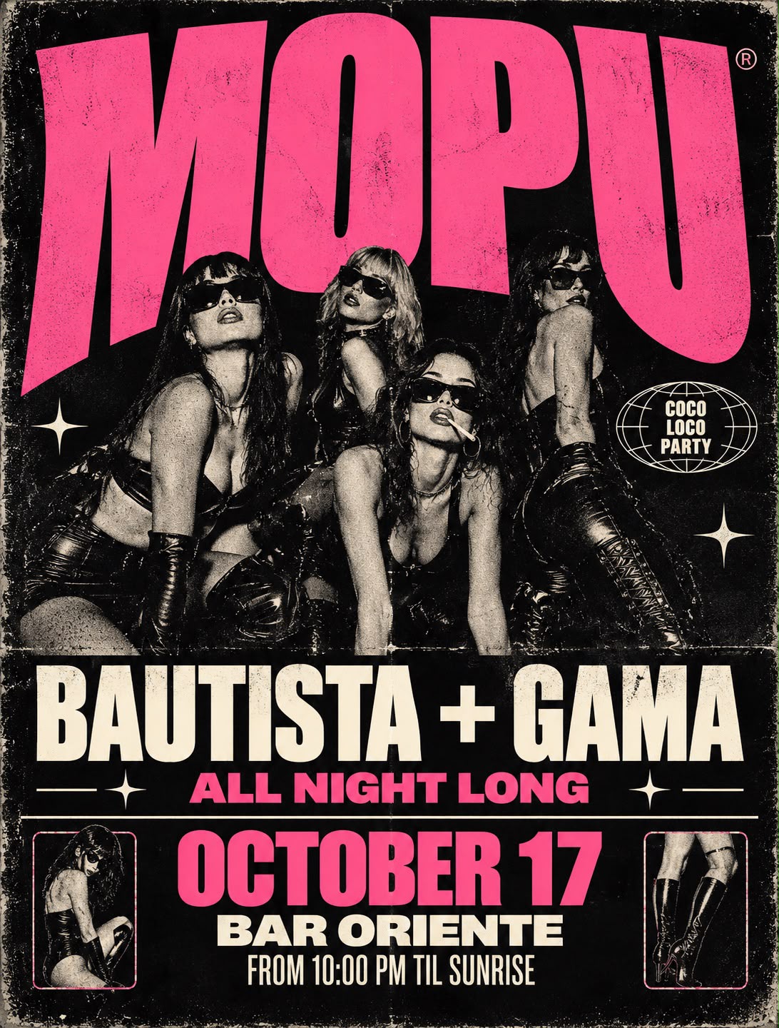 Flyer de MOPU: BAUTISTA + GAMA (ALL NIGHT LONG)
