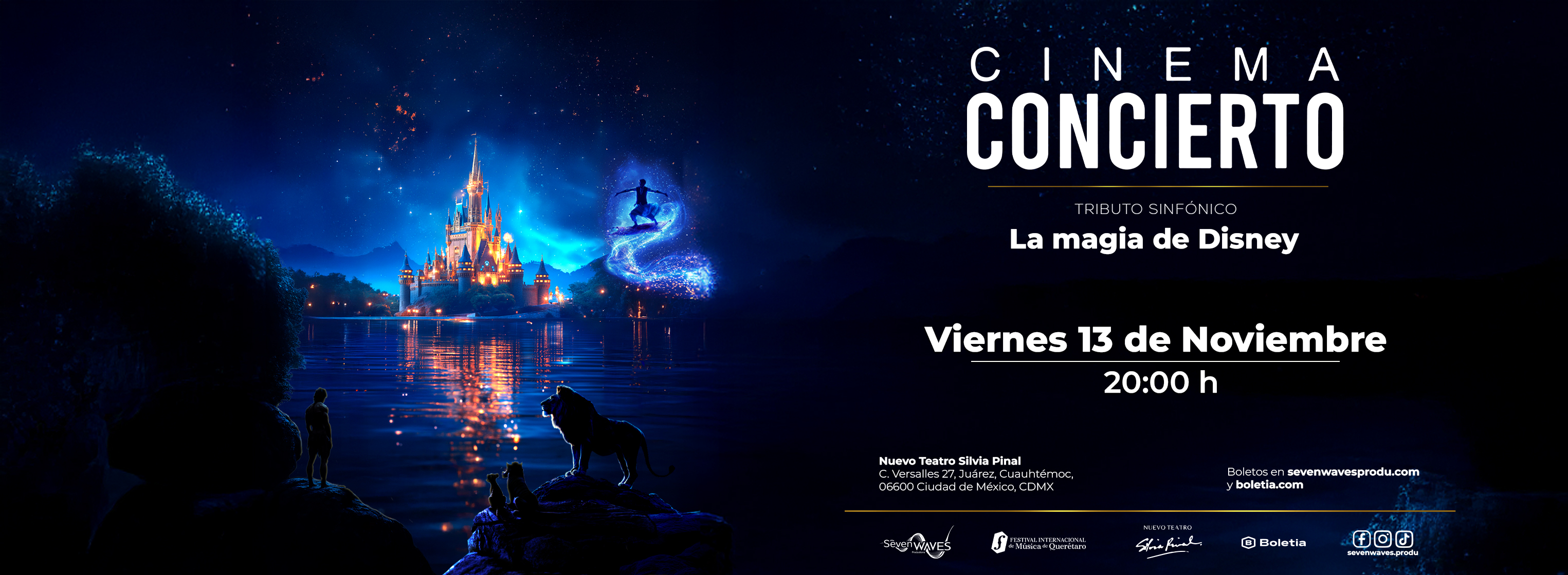 Flyer de CINEMA Concierto, La Magia de Disney