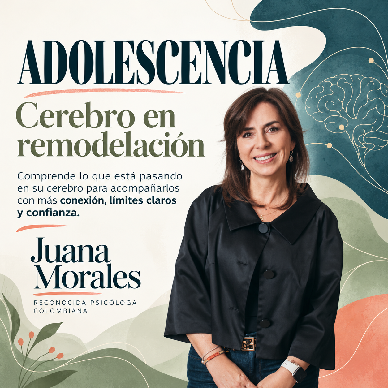 Flyer de Adolescencia, comprender para acompañar