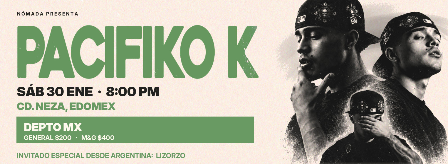 Flyer de PACÍFIKO K — CD. NEZA