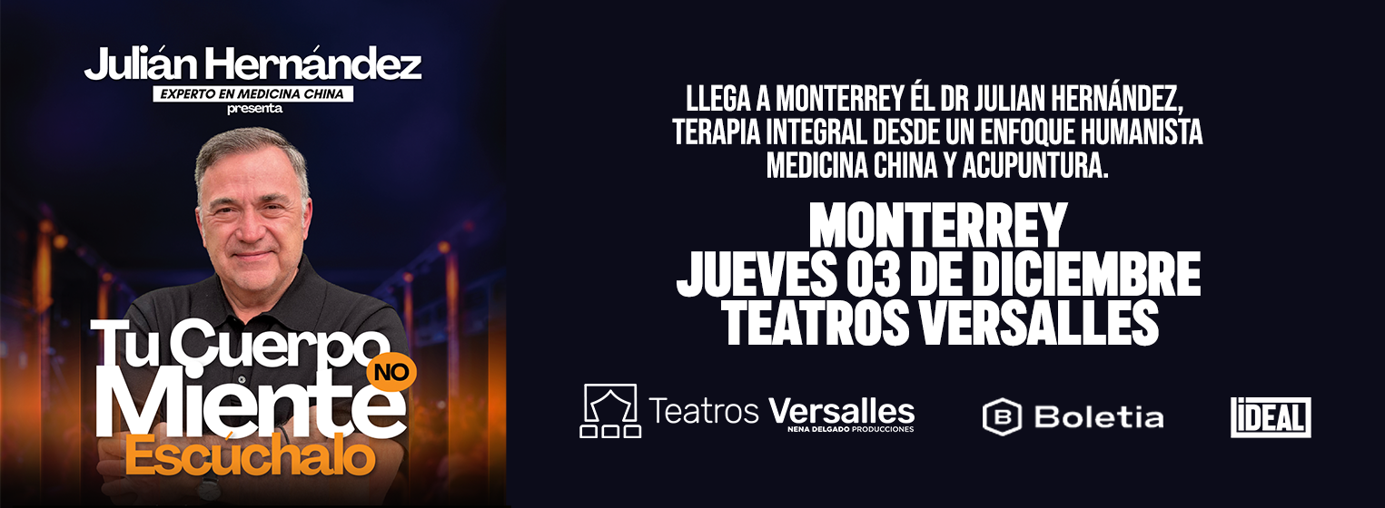Flyer de JULIAN HERNANDEZ:  Tu cuerpo no miente escúchalo MONTERREY