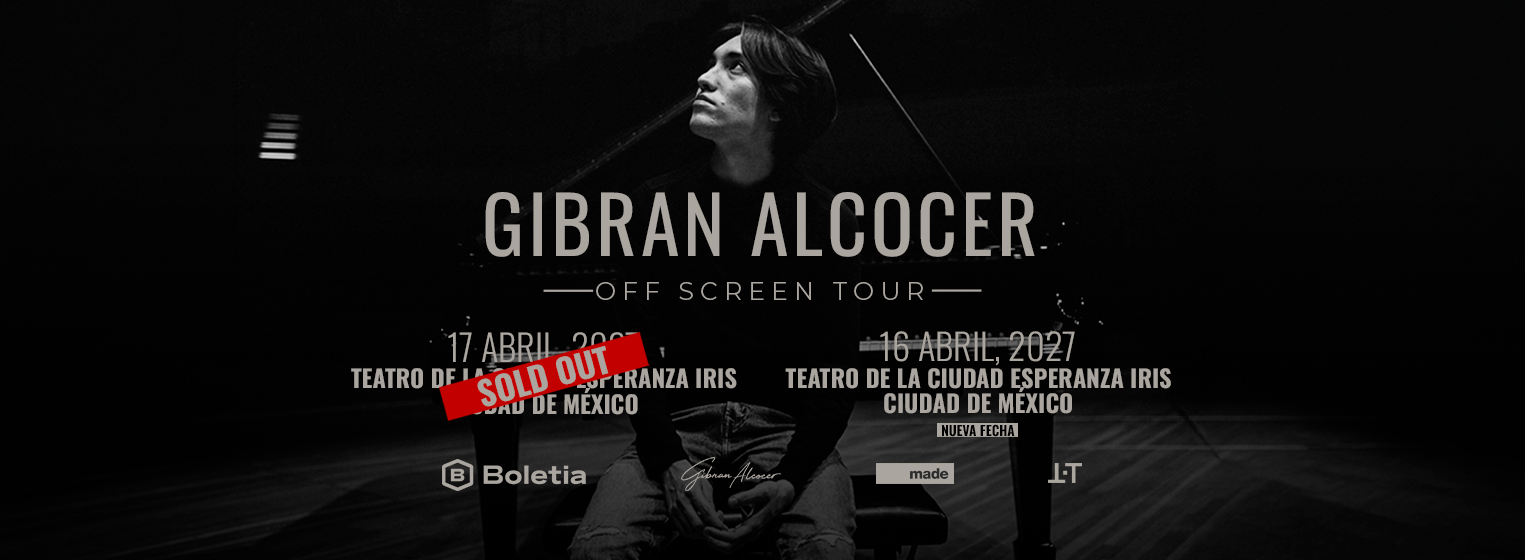 Flyer de Gibran Alcocer en Ciudad de México 16abril