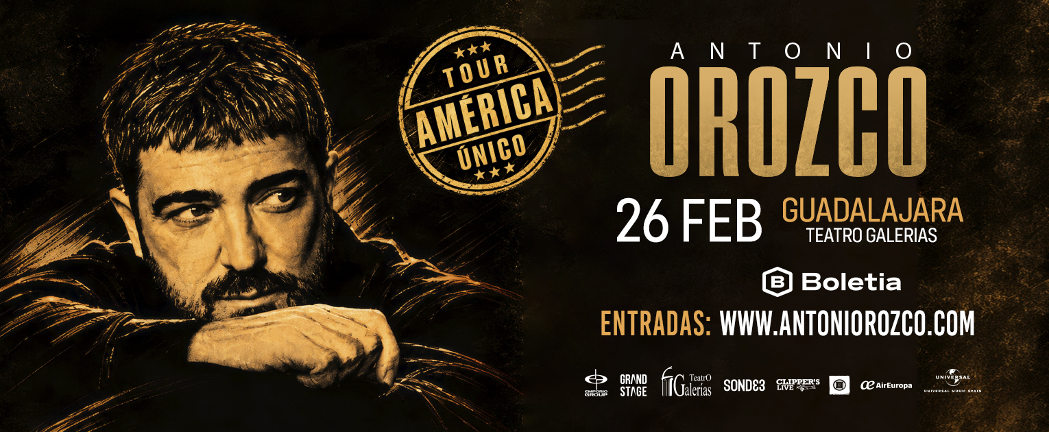 Flyer de Antonio Orozco - Tour América Único