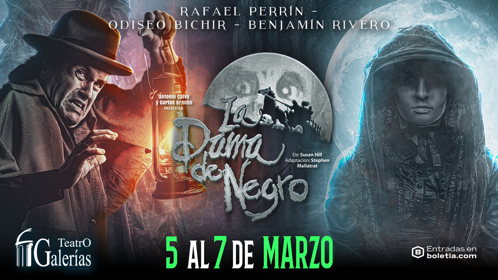 Flyer de La Dama De Negro - Viernes 5 Marzo 19:00 hrs