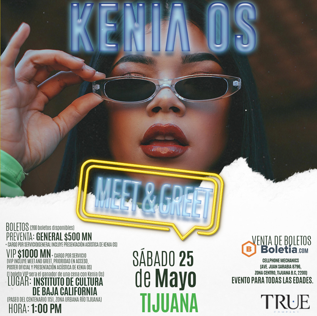 Compra boletos para Kenia Os en Tijuana Boletia